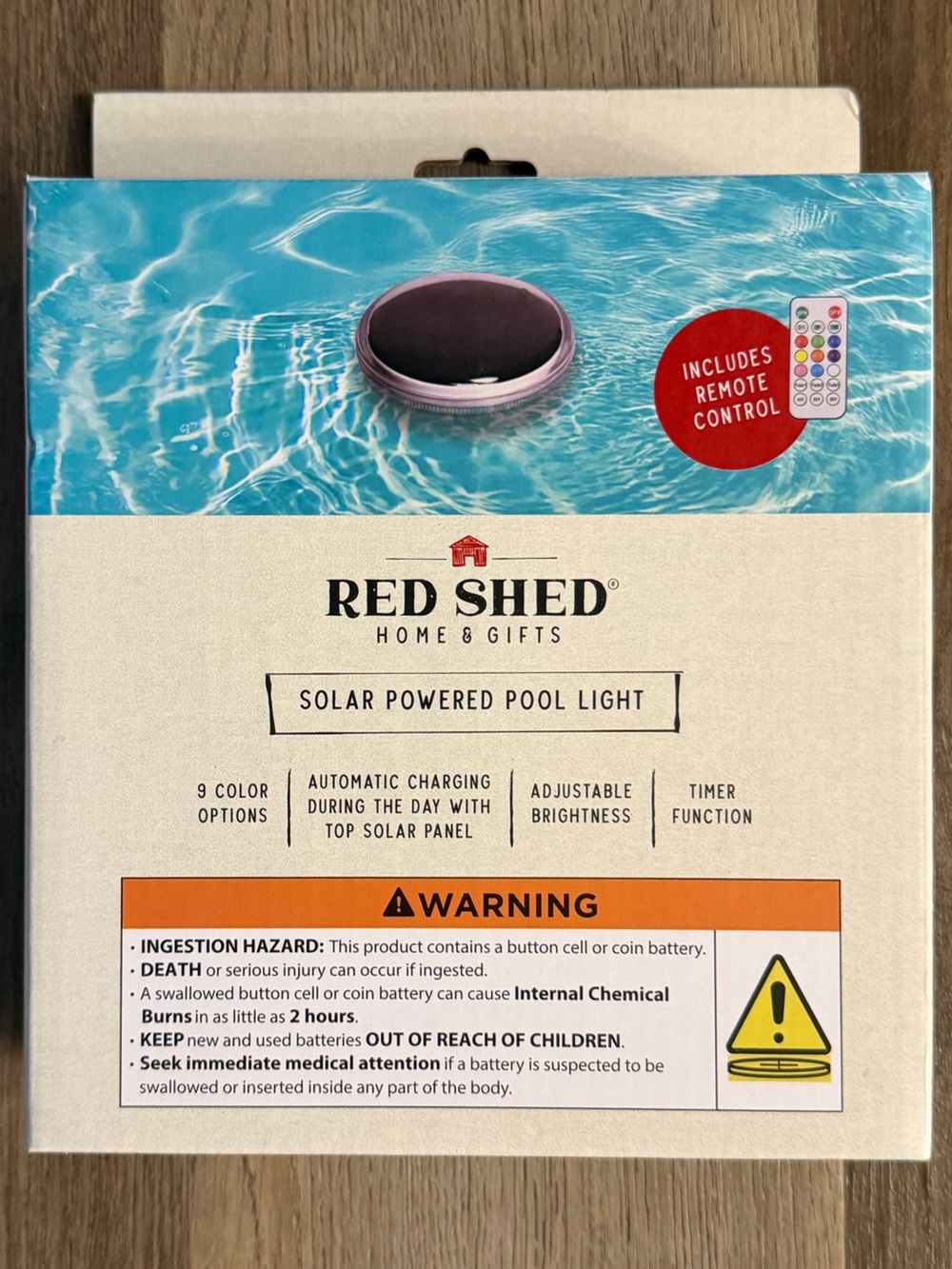 Red Shed Solar Powered Pool Light